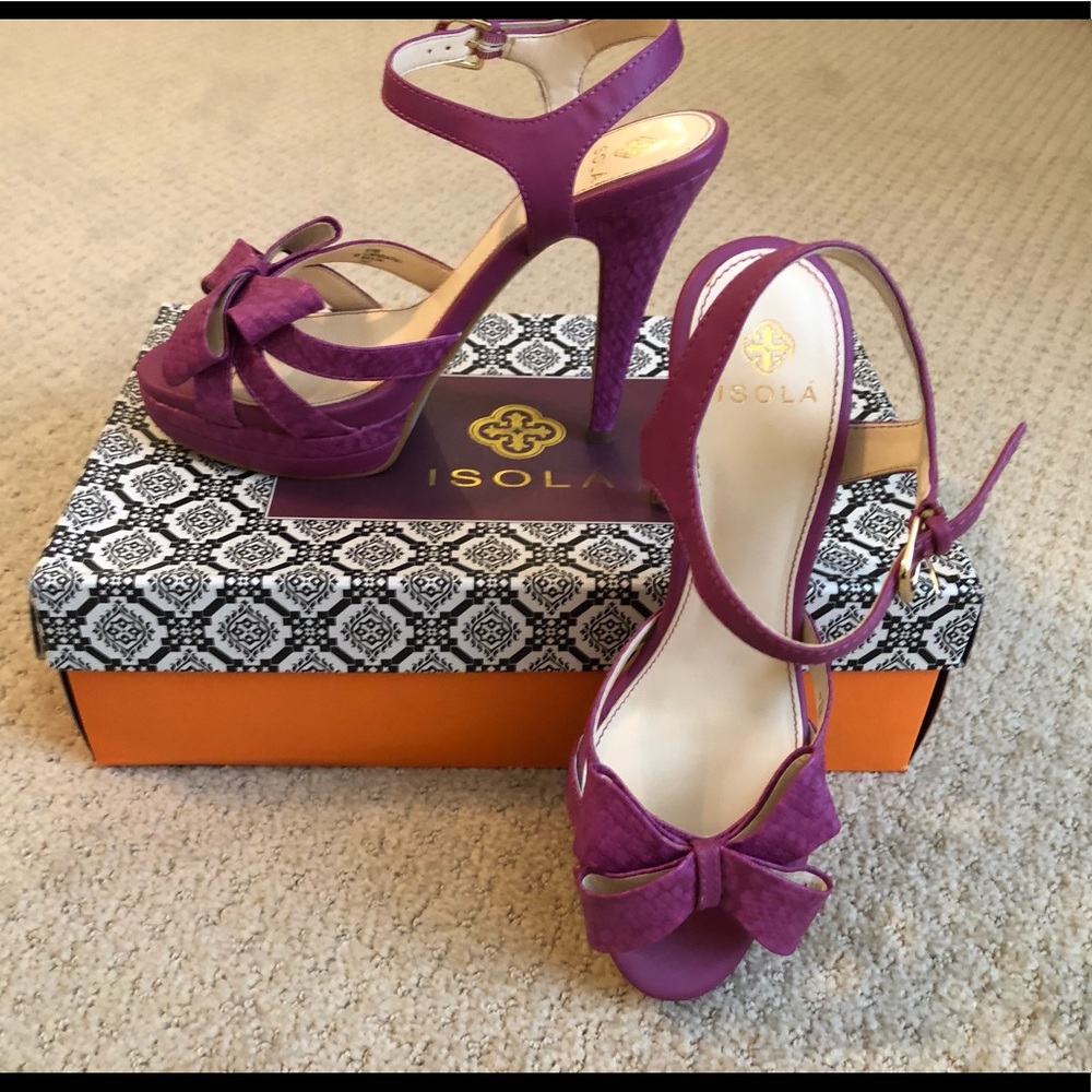 ⚡️💸 SALE - Isola Daena Purple Snake Heels - Sz 9M